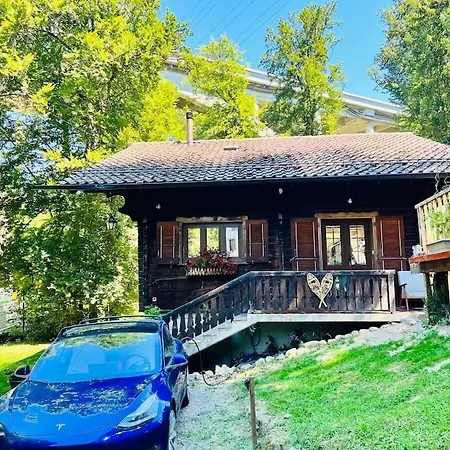 In On Edge Of Woods With River Chalet Lausanne